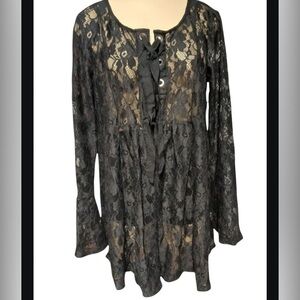 Forever 21 Black Lace Blouse